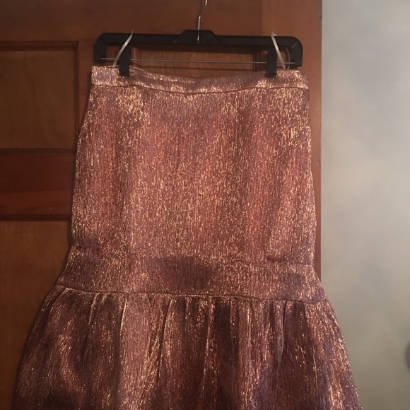 NWT J. Crew Collection Rose Gold Flutter Skirt 8 - Picture 2 of 8